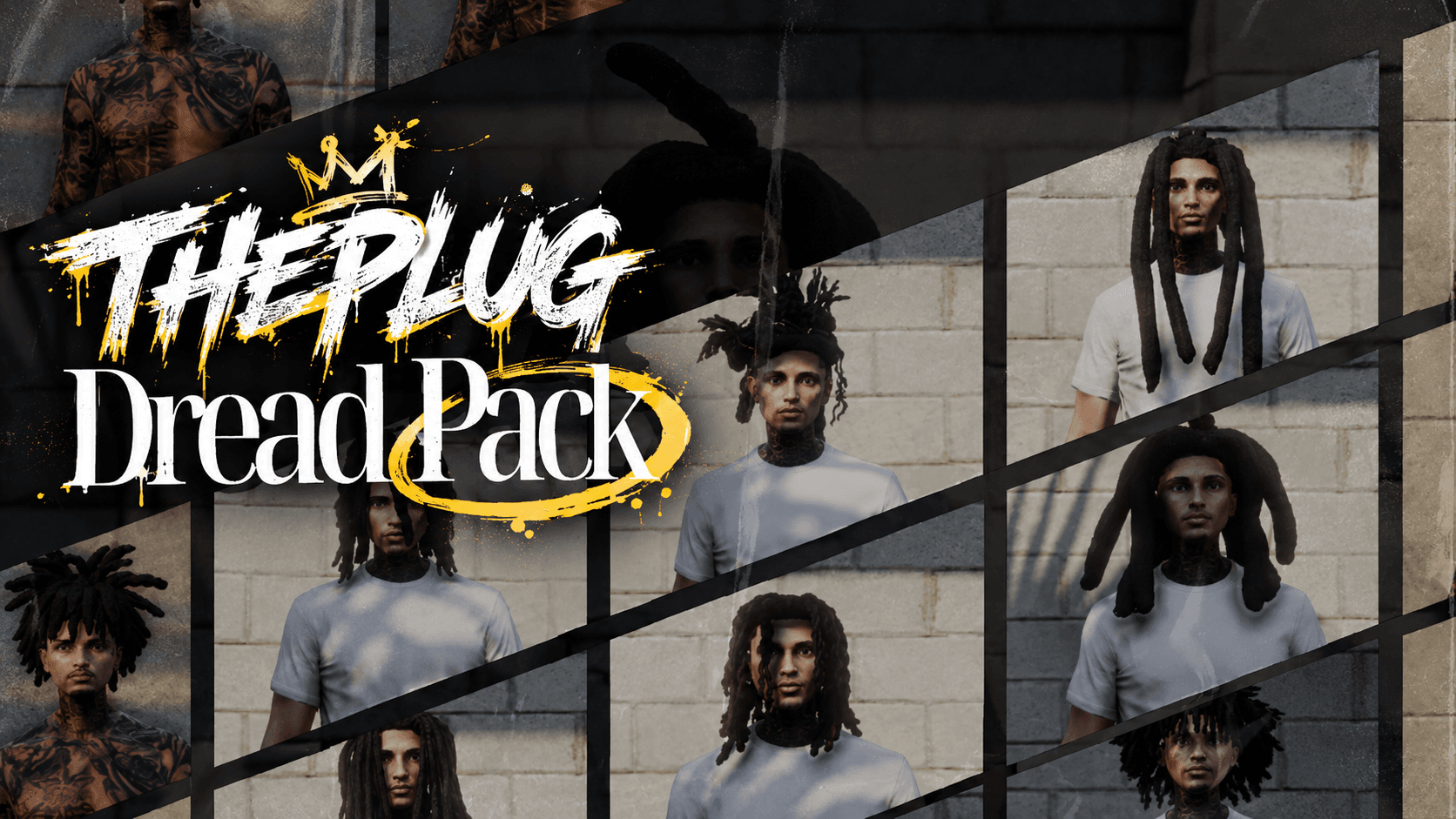 Male Dread Pack | +40 Hairstyles | MP Male